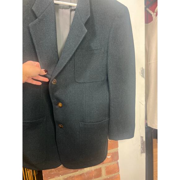 Vintage Mens Nino Cerruti Rue Royal Hyatt & Co Wool Green Blazer Sport Coat 38R - Picture 9 of 10